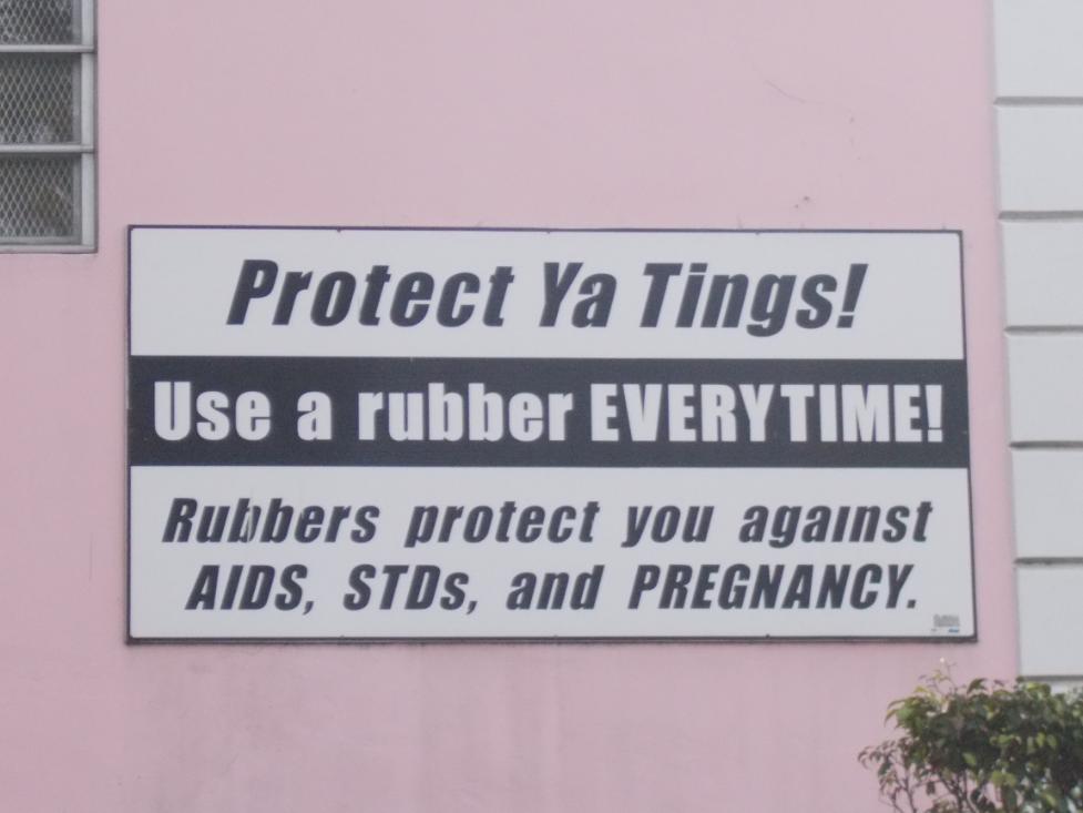 This is on the side of the building of the ministry of health in Nassau.